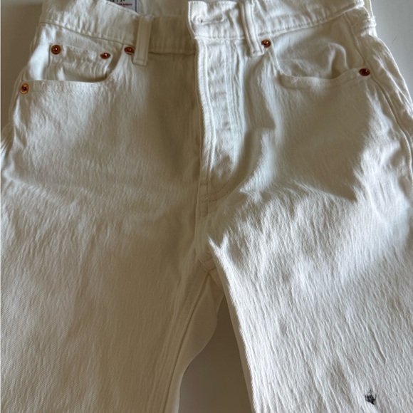 Gap Jeans, 2/26, White, Button Fly, Rag Hem, 25” inseam, Like New - Picture 2 of 7